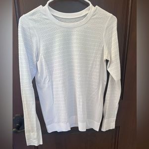 Lululemon White Swiftly Relaxed Long-Sleeve Shirt